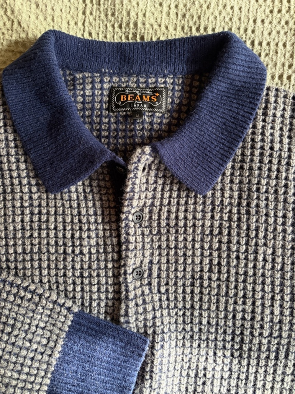 BEAMS Men's Wool Knit Sweater Pullover - Picture 2 of 4